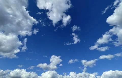 Cloud sky with fluffy clouds and blue sky Stock-Fotos