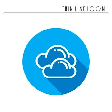 Cloud, sky, heaven, line simple icon. Weather symbols. Meteorology. Forecast  Stock Illustration