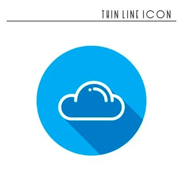 Cloud, sky, heaven, line simple icon. Weather symbols. Meteorology. Forecast  Stock Illustration