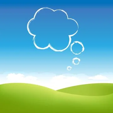 Cloud in sky Stock Illustration