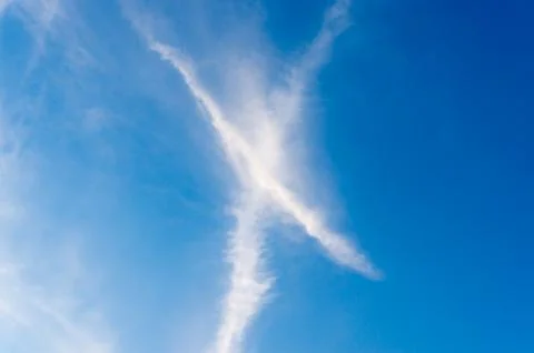 Cloud sky look like X Stock Photos