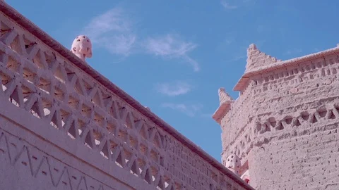 Cloud in the sky marroco architecture Stock Footage 128617258