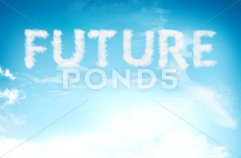 Cloud on the sky for new and opportunity concept Stock Illustration