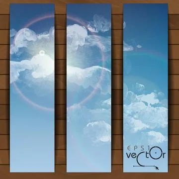 Cloud, Sky Painted Background Cloud, Sky Painted Background. Vector Illust... Foto stock
