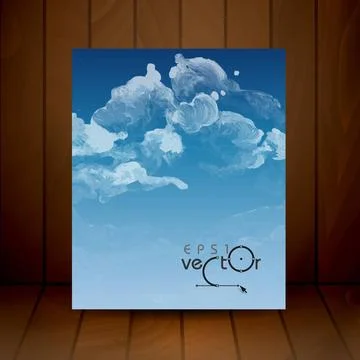 Cloud, Sky Painted Background Cloud, Sky Painted Background. Vector Illust... Foto stock