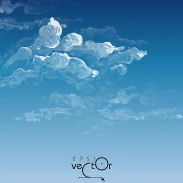 Cloud, Sky Painted Background Cloud, Sky Painted Background. Vector Illust... Stock Photos
