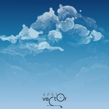 Cloud, Sky Painted Background Cloud, Sky Painted Background. Vector Illust... Stock Photos