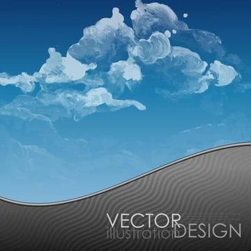 Cloud, Sky Painted Background Cloud, Sky Painted Background. Vector Illust... Stock Photos