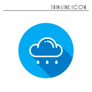 Cloud, sky, rain, line simple icon. Weather symbols. Meteorology. Forecast de Stock Illustration