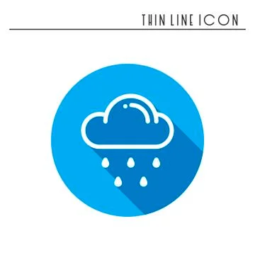 Cloud, sky, rain, line simple icon. Weather symbols. Meteorology. Forecast de Stock Illustration