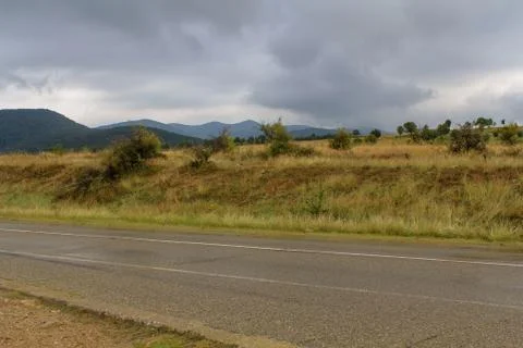 Cloud sky Road landscape environment Transportation day no people Nature Grass Stock Photos
