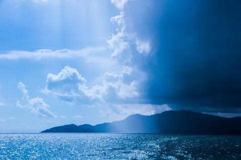 Cloud sky sea blue Stock Photos