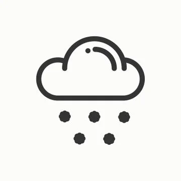 Cloud, sky, snow line simple icon. Weather symbols. Meteorology. Forecast des Stock Illustration