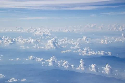 On the cloud in the sky softly focus Stock Photos