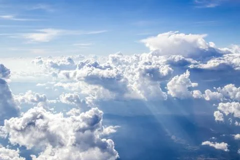 On the cloud in the sky softly focus Stock Photos