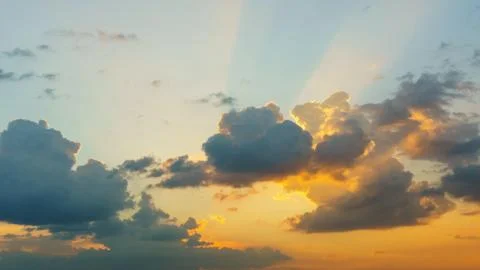 Cloud on sky at  sunset Stock Photos