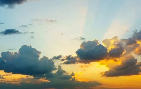 Cloud on sky at  sunset Stock Photos