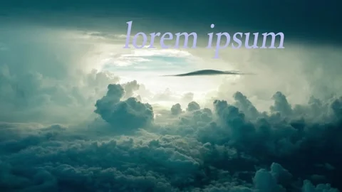 Cloud sky text motion project Stock Footage 142279101