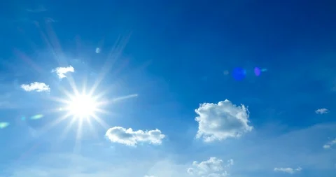 Cloud sky time lapse , cloud moving and sun light 4K resolution video Stock Footage 90603040