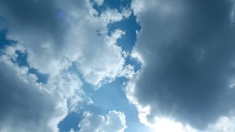Cloud sky time lapse , cloud moving and sun light 4K resolution video Stock Footage 93285844