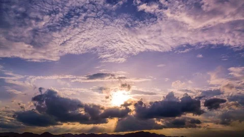Cloud sky time lapse , cloud moving and sun light 4K resolution video Stock Footage 93285988