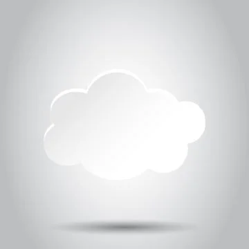 Cloud sky vector icon. Clouds with shadow flat vector illustration. Cartoon b 스톡 일러스트