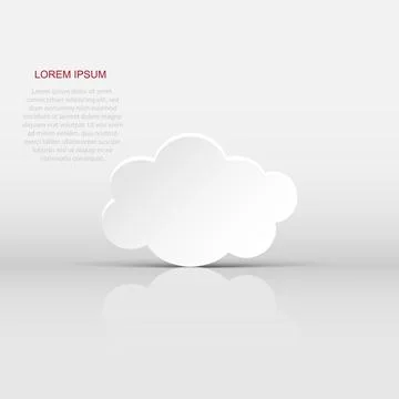 Cloud sky vector icon. Clouds with shadow flat vector illustration. Cartoon.. 스톡 일러스트