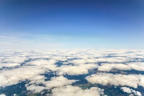 Cloud sky view from aeroplane Stock Photos