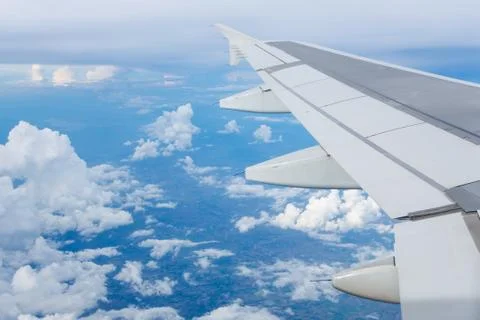 Cloud sky view from air plane window Stock Photos