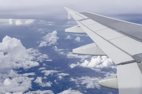 Cloud sky view from air plane window Stock Photos