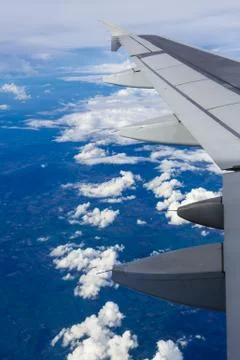 Cloud sky view from air plane window Stock Photos