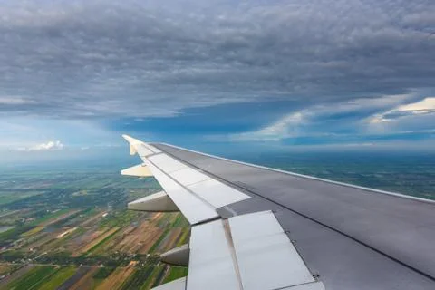 Cloud sky view from air plane window Stock Photos