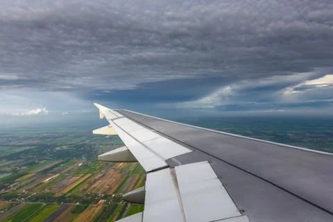 Cloud sky view from air plane window Stock Photos