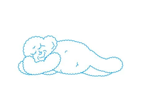 Cloud sleeping. Cloud man asleep emotions. Vector illustration Stock Illustration