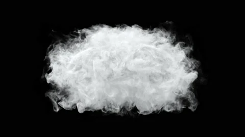 Cloud in slow motion on a black background isolated.Alpha channel. Stock-Footage 130521854