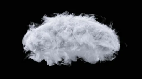 Cloud in slow motion on a black background isolated.Alpha channel. Stock-Footage 131212919