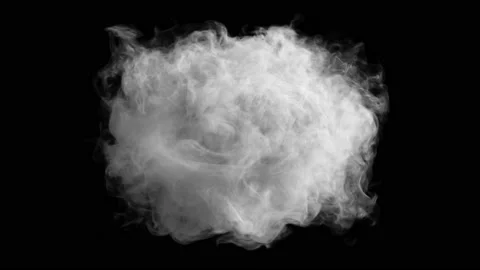 Cloud in slow motion on a black background isolated.Alpha channel. Stock Footage 133582623