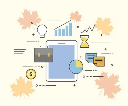 Cloud, smartphone. All in your device or in cloud storage Stock Illustration