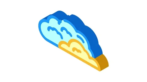 Cloud smell isometric icon animation 스톡 동영상 327292088