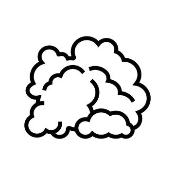 Cloud smell line icon vector illustration 스톡 일러스트
