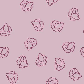 Cloud smell line seamless pattern イラスト素材