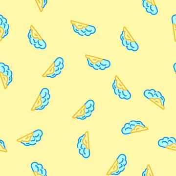 Cloud smell vector seamless pattern Illustrazione stock