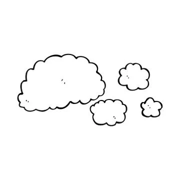Cloud of smoke cartoon element Stock Illustration
