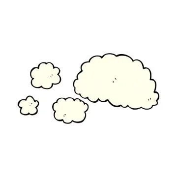 Cloud of smoke comic cartoon element Stock Illustration