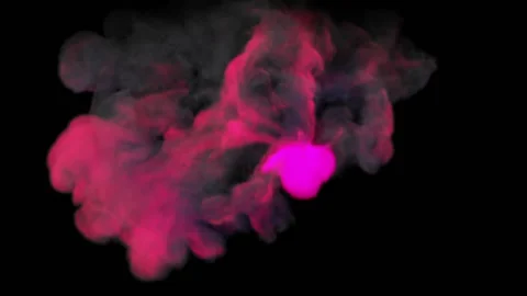 A cloud of smoke continuously moves across the black screen. The smoke changes Stock Footage 170472603