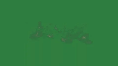 Cloud on smoke floating flowers it coming out isolated on green screen Stock Footage 336953975