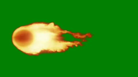 Cloud smoke green screen orange large object middle animated chromakey Stock Footage 314063925