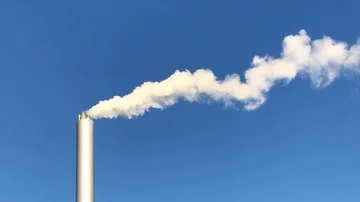 Cloud of smoke from industrial chimney Stock Footage 85554823