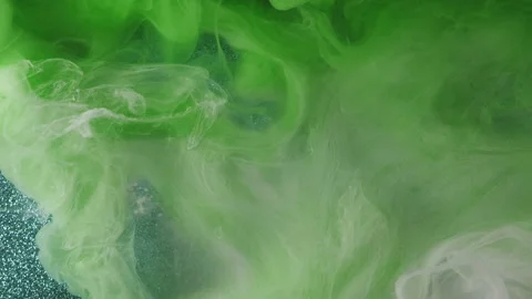 Cloud smoke ink water glow splashes paint shimmer Stock Footage 303574744