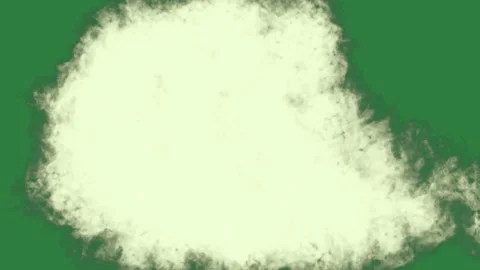 Cloud of smoke on isolated on green screen background Video stock 336891787
